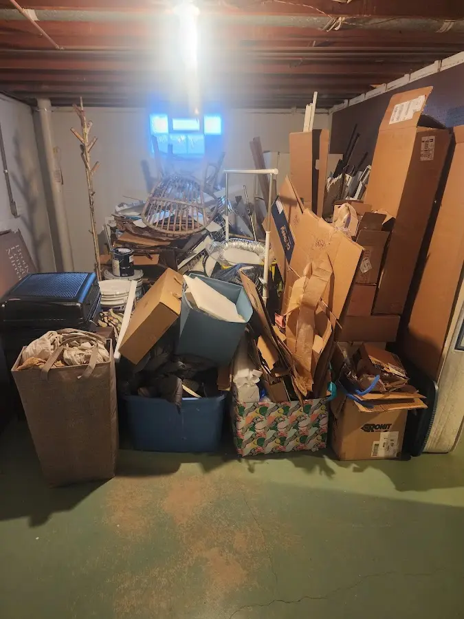 Roll-off dumpster container at job site for 2 Yard Dumpster Rental in Franklin Farm